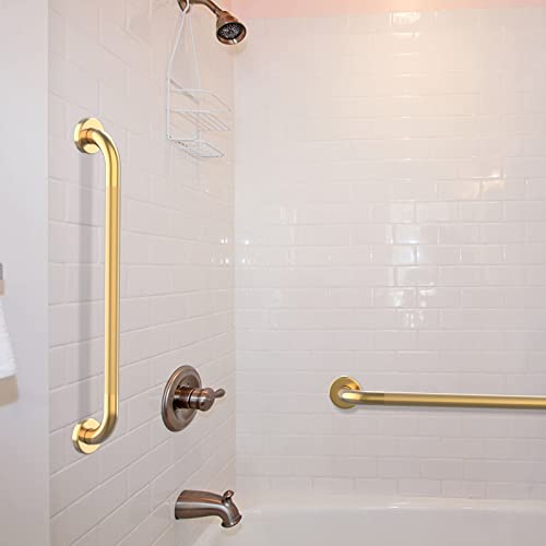32 Inch Anti Slip Shower Grab Gold, Munzong Bathroom Grab Bar, Knurled Bathroom Balance Bar,Safety Hand Rail Support Handicap Elderly Injury Senior Assist Bath Handle #TOP4