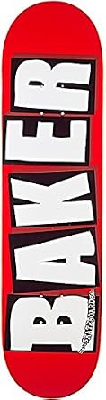 Baker Brand Logo -8.0 Red/White Skateboard Deck + Griptape