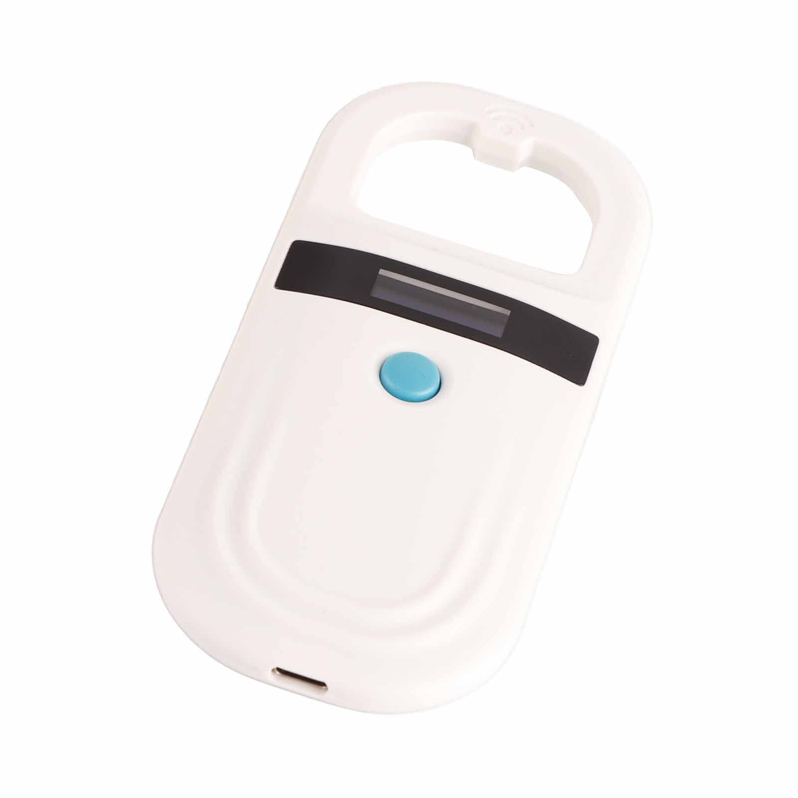 KOSDFOGE Pet Tag Scanner, Animal Chip ID Scanner, Reading FDX-B (ISO11784 / 85), EMID, with OLED Display Screen, ID Reader for Animal Management, Resource Management, Etc