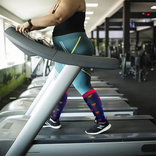 Image of Plus Size Compression Socks, 20-30 mmHg Wide Calf Compression Stockings, Knee High Extra Wide Support Revovery Socks for Men and Women for Circulation Running Flying Nurses Pregnancy
