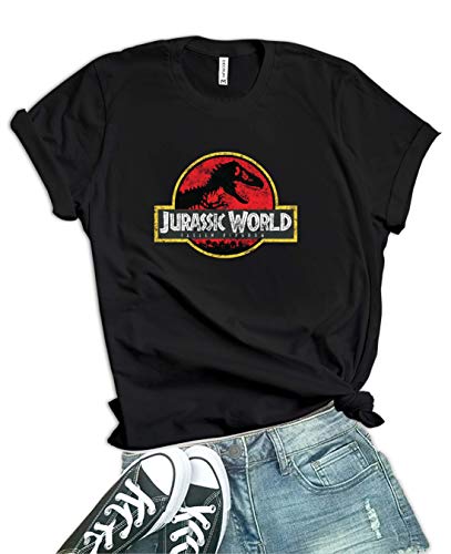 DISC - Womens Jurassic T Shirt | Light Distress, S