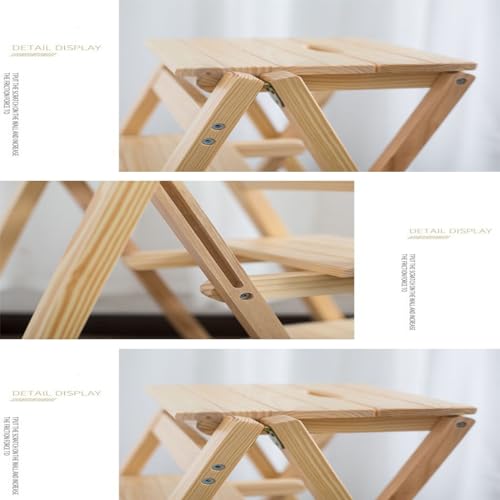Taburete plegable de madera de nogal para cocina 4