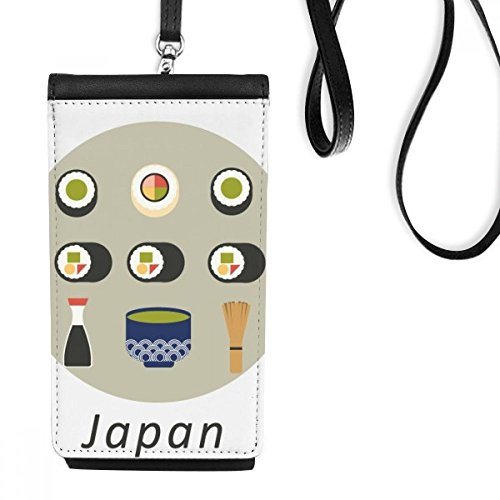 Bourse smartphone sushi en faux cuir noir par DIYthinker