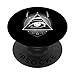All Seeing Eye Shirt - Illuminati Maçonnique Symbole Alien PopSockets PopGrip - Support et Grip pour Smartphone/Tablette avec un Top Interchangeable