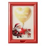 Dispensador de caramelos con marco de fotos - Decoración del hogar de Papá Noel | Stand Candy Frame Gumball Machine | Decoración navideña - Mesa de fiesta Sala de estar Dormitorio Cocina Me