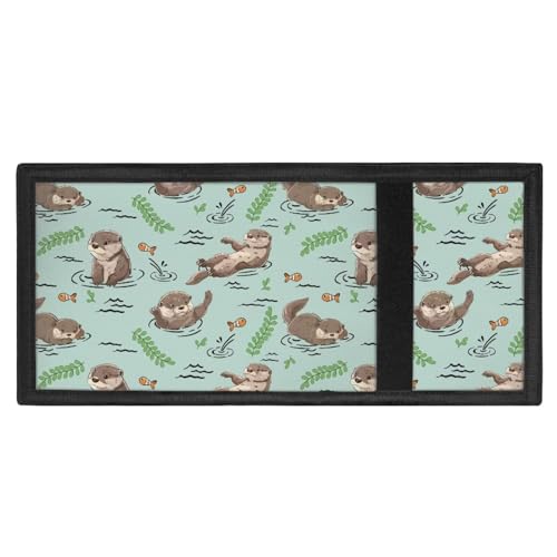 INSTANTARTS Otter Trifold Money Bag for Kids Cute Portable Coin Purse Clutch Money Bag Polyester Coin Storage Bag4