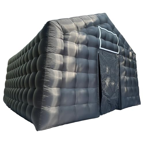 Inflatable Nightclub Tent, Inflatable Disco Tent, Inflatable Portable Club Tent. Black Cube Shape. for Nightclub Events, Parties, exhibitions, Weddings and Entertainment (20FT*17FT*14FT)
