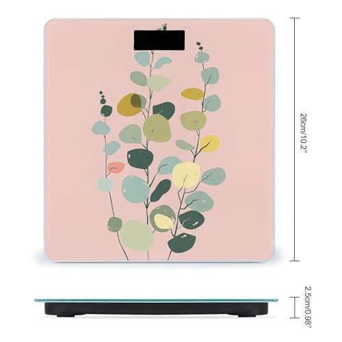 Báscula Digital de Baño con Diseño Eucalipto y Vidrio Templado miniatura 2
