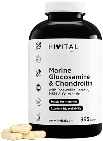 Glucosamina con Condroitina. 365 cápsulas para 4 meses de tratami...