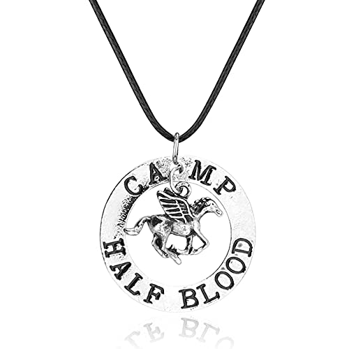 Modeschmuck Antik Silber Charm Percy Jackson Camping Blut Pegasus Anhänger Halskette Männer Und Frauen Geschenke Cover