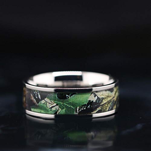 His & Hers Green Camo Wedding Ring Sets - Camo Wedding Band - Engagement Ring Set - Wedding Rings - Wedding Rings - Camo Rings for Women - Camo Rings for Men - Wedding Ring3
