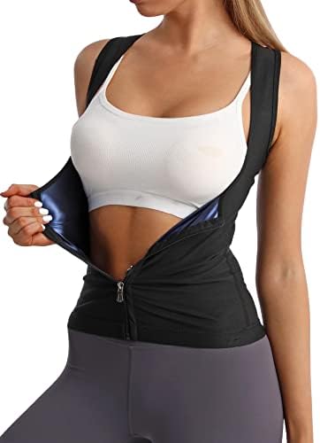 Verdusa Women’s Waist Trimmer Sweat Vest Waist Trainer Cincher Underbust Body Shaper