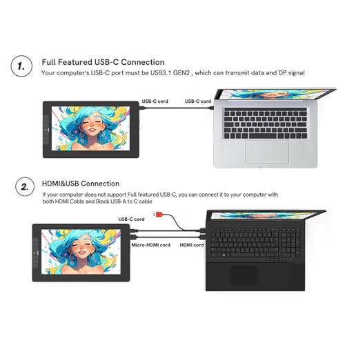 Drawing Tablet with Screen VEIKK VK1200 11.6 inch Full-Laminated Drawing Monitor with 6 Shortcut Keys and 8192 Levels Battery Free Stylus Pen, for PC/Mac/Linux/Windows(120% sRGB)