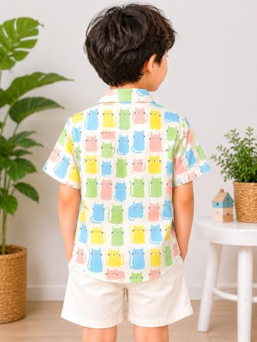 Image of RICH COPPER Fashionable Cotton Printed Half Sleeve Casual Shirt for Men Featuring Lightweight Fabric and Modern Design