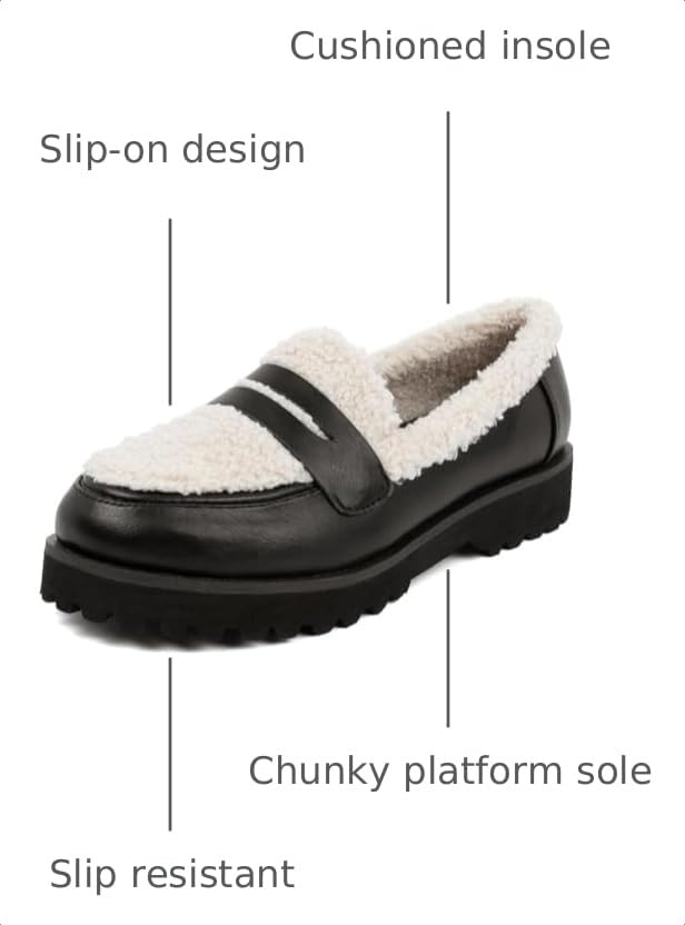 Image of Jones New York Women Platform Slip On Chunky Loafers Shoes Penny Loafers for Ladies