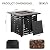 Aoxun 28" Propane Fire Pit Table Ceramic Top, 50000 BTU Outdoor Patio Heater with Lava Rocks, Rectangle Gas Fire Pits for Outside Patio with Removable Lid, Black