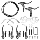 Feirdhoo Fahrradbremsen Set,Komplettes Universal Fahrradbremsen-Set,Fahrrad Bremsen,V-Brake Set,Universal Aluminium Fahrradbremse für die Meisten Fahrräder