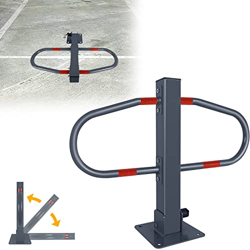 Barrière de stationnement ACXIN en fer robuste avec clés et réflecteurs, lot de 2 qualitatif