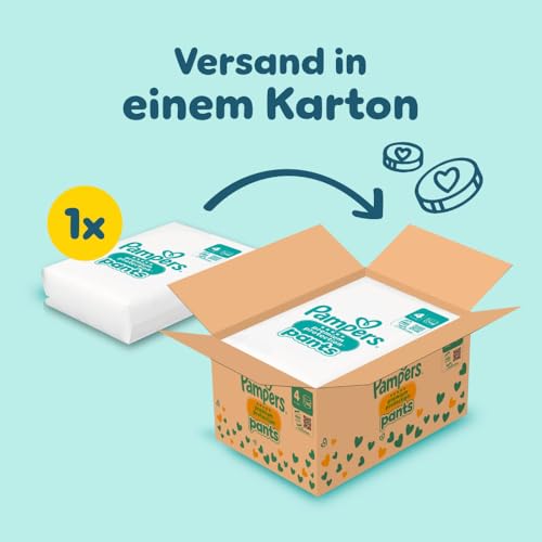 Pampers Premium Protection Pants Größe 4, 168 Windeln, 9kg-15kg, mit 360° Passform und weichen Anti-Auslaufbündchen für unseren besten Komfort und Schutz 2