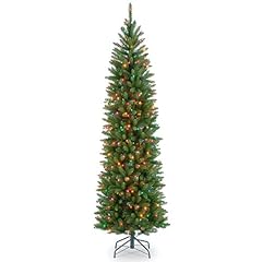 National Tree Company Artificial Pre-Lit Slim Christmas Tree