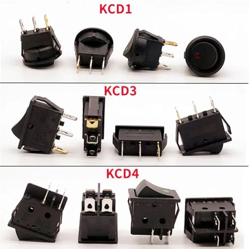 Interruptor de botón ON-OFF con contactos plateados y alta conductividad de 250V 3