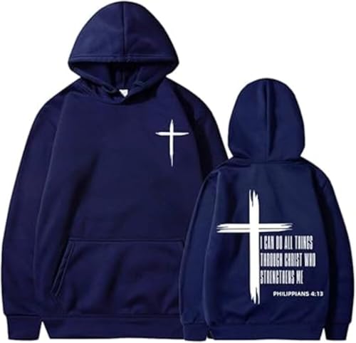I Can Do All Things Through Christ Hoodie Christian Faith Jesus Hoodie Who Strengthens Me Pullover Sweatshirt