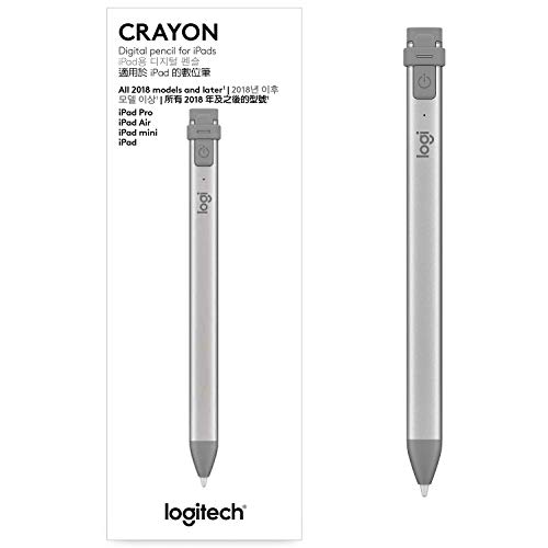 Logitech Crayon Digital Pencil for All iPads (2018 Releases and Later) with Apple Pencil Technology, Anti-roll Design, and Dynamic Smart tip - Grey by Logitech - Image 8