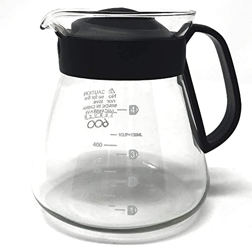 MGE - Jarra apta para Microondas - Tetera de Cristal Térmico - Jarra Melita con Tapa - 600 mL