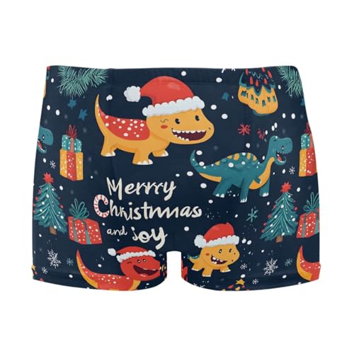 UMIRIKO Cute Christmas Dinosaur Roar Men's Swim Trunk Square Leg Swimsuit Swimwear Swim Briefs for Men 2XL 202b8385
