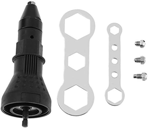 Electric Rivet Gun Drill Adapter Insert Nut Wrench Riveting Tool Kit for Cordless Drill