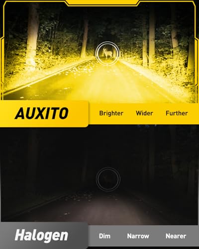 Image of AUXITO 9145 9140 H10 LED Fog Light Bulbs, 6500K Cool White CSP LED Fog Lights, True 1:1 Mini Size Replacement Fog Bulb, 360 Full Illumination, Play and Plug, Pack of 2