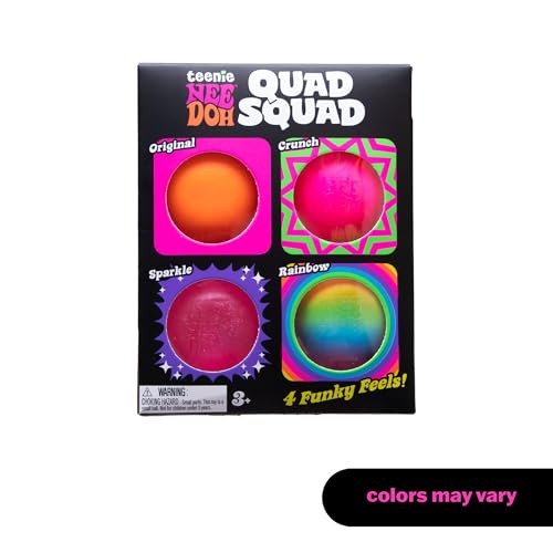 Schylling NeeDoh Teenie Quad Squad Needoh 4 Pack - Sensory Squeeze Toy - 1.5" in Diameter - Colors May Vary image 9