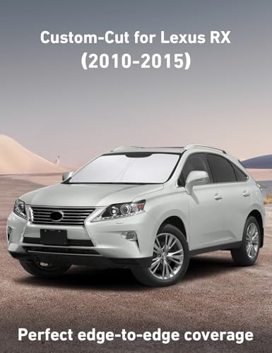 Image of EcoNour Windshield Sunshade Compatible for Lexus RX 300 350 /350h 450 /450h 2010-2013 2014 2015, Sun Visor for Front Windshield & Window Sun Shade Cover, UV Heat Blocker & Protector, Car Accessories