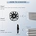 MuHize 7 Inch Electric Radiator Fan Kit - Upgraded Slim Universal Replacement, Easy Installation Low Noise Puller Fan 12V 80W for Car, Truck Cooling System & A/C