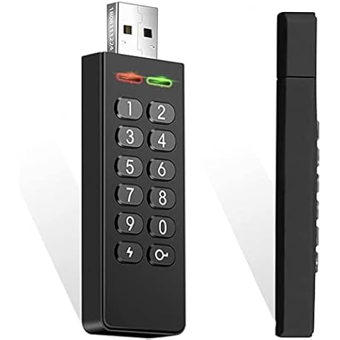 Encrypted USB Drive, INNÔPLUS Secure USB Flash Drive Military Grade Encrypted Keypad AES 256-bit Secure Key, Version Encryption Hardware USB Drive & Ordinary U Disk in one 32GB Cover