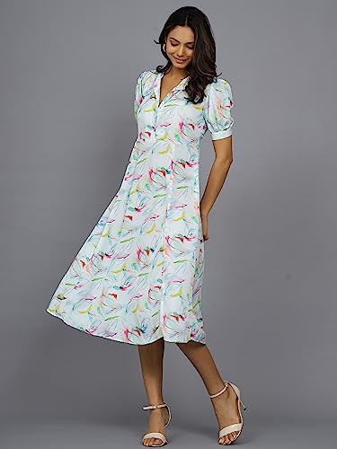 Image of Ravaiyaa - Attitude is everything Womens Soft Crepe Silk Casual Dress Summer Floral Printed Dress Ladies Tank Midi Sundress