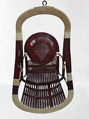 Jairi Furniture Swing Chair Zula Hammock Jumbo Heavy Weight Hand Made Cane Swing (Brown) Without Cushion
