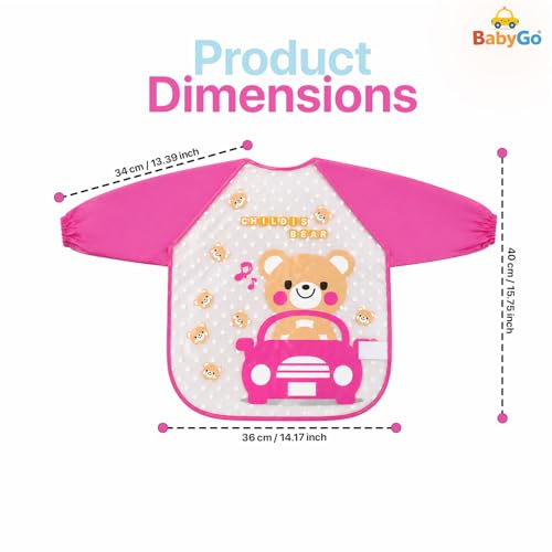 Image of BabyGo Cotton Baby Tie Button Bibs | Soft, Washable Feeding Bibs for Kids, Adjustable, Reusable, Gentle on Skin, Comfortable & Ideal for Mealtime, Perfect for Infants & Toddlers | Multicolor