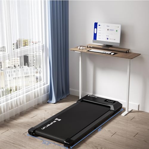 Image of SupeRun 2024 Newest Walking Pad Treadmill, 2.5 HP Under Desk Treadmill, 2 in 1 Portable Treadmill for Home with Remote Control LED Display, 300 Ibs Weight Capacity