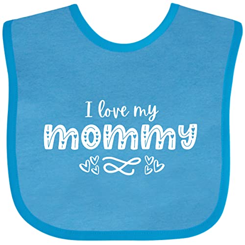 inktastic I Love My Mommy with Hearts Baby Bib
