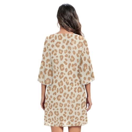Vestido de gasa para mujer premium con acabado suave y delicado escote en V 4
