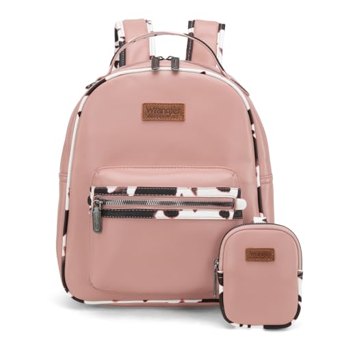Image of Montana West Wrangler Cow Print Backpack Cute Daypacks Large Bookbag Purse for Women