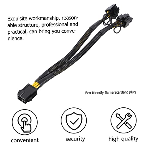 Cable de alimentacion GPU de 6 pines DOITOOL extensor de corriente anti oxidacion de cobre 7