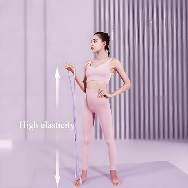 Luminousdo Resistance Bands, 8 Shaped Resistance Band for Women, Full Body Workout Exercise Equipment with Non-Slip Handle for Arms, HIPS & Back Training, Perfect for Yoga & Strength Training