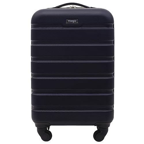 Wrangler 21.5″ Spinner Carry-On Luggage, Navy Blue