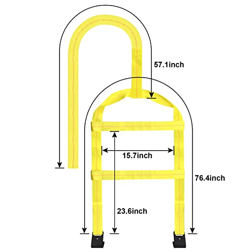 Tow Dolly Basket Straps With Flat Hook Robbor Adjustable Heavy Duty Tow Dolly Tie Down Bonnet Wheel Net For Small To Large Size Tires Wheels #TOP3