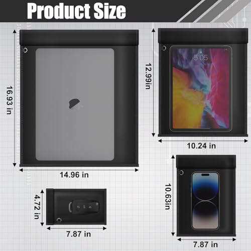 Zhaoyao Pacote com 4 bolsas Faraday, antirastreamento e antifurto para telefones, chaves de carro, t