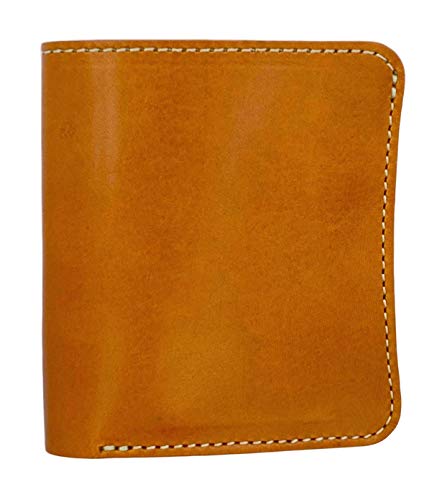 [THREE ARROW] ミニ財布 レディース 本革 ミニウォレット コンパクト ショート ウォレット 二つ折り 極小 栃木レザー 姫路レザー ヌメ 革 日本製 キャメル