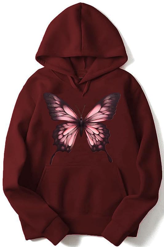 Image of Hoodie Women Girl Causal Stylish Sweatshirt Black Blue Maroon Pink Brown 599 699 499 Under Lavender Beige