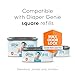Diaper Genie Select Pail Registry Gift Set (White) | Made of Durable Stainless Steel Metal | Includes 2 Jumbo Refills | Holds 1620 Newborn Diapers